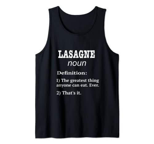 Diseño de lasaña retro, diseño de lasaña divertido, falso abanico, definición Camiseta sin Mangas