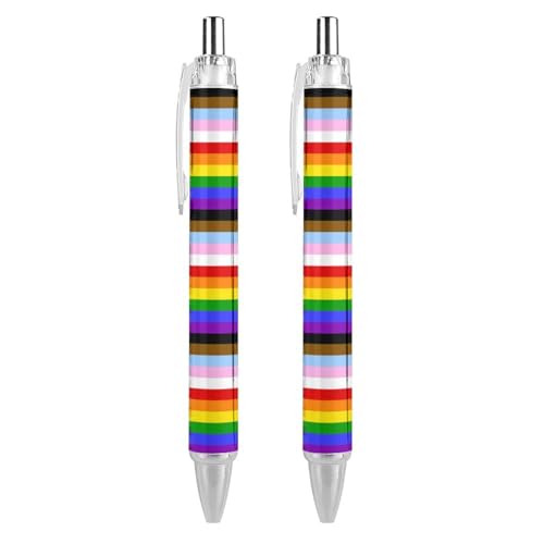 Bolígrafos LGBT de gel para la oficina y universidad, tinta negra retráctil en pack de 4