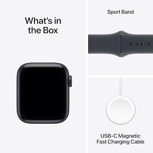 Image of Apple Watch SE 3 [GPS + Cellular 40mm] Smartwatch with Midnight Aluminum Case with Midnight Sport Band - S /M. Fitness and Sleep Trackers, Heart Rate Monitor, Always-On Display, Water Resistant