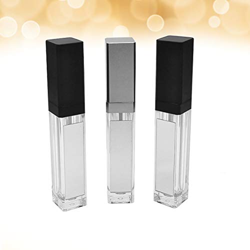 Lurrose Tubo de brilho labial de 3 unidades 7ml Tubo de brilho labial vazio LED frasco de luz labial