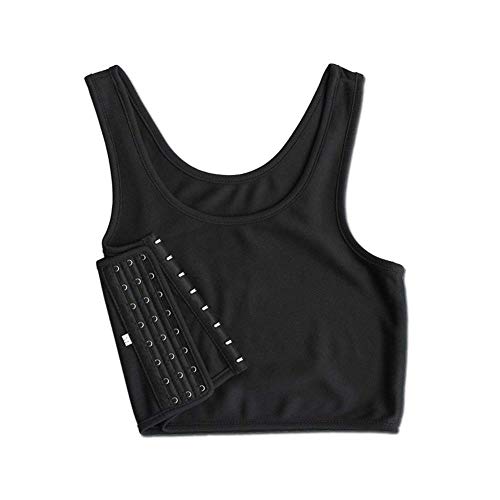 Frauen Brust Binder Haken Korsett Slim Fit Träger Tank BH Flache Kurze Weste Top Sportbekleidung Sportswear für Lesben Tomboy Trans Cover