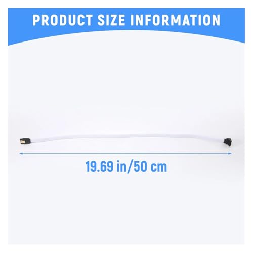 Cable SATA 3.0 III 50cm con conector en ángulo miniatura 4