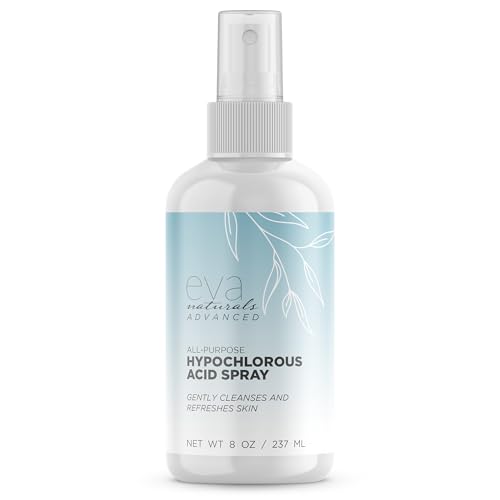Hypochlorous Acid Spray for Face, Skin, and Body – 0.018% HOCl Facial Mist Toner, Hydrating Cleanser for Acne, Eczema, Rosacea, Eyelids, Pets, Workout, Baby, Back, Redness, Sensitive Care Spray