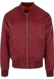 URBAN CLASSICS Chaqueta de Hombre cortavientos de invierno yotoño, tipo bomber de la vieja escuela, acolchada y muy ajustada, tallas S - 5XL