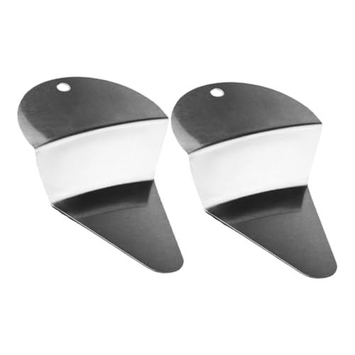 MOLUCKFU 2pcs Fan Shaped Cake Server Ergonomic Stainless Steel Spatula for Easy Serving of Cakes and Pizzas Kitchen Tool for Parties Weddings Buffets and Picnics