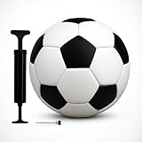 MOSVOLD Durable Size 4 Football with Air Pump | Hand-Stitched Training & Match Ball for Kids, Youth & Beginners | Strong Grip, High Bounce, All Weather Outdoor Play