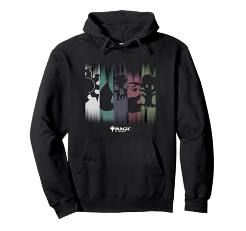 Magic: The Gathering Themed Colors & Symbol Panels Pullover Hoodie