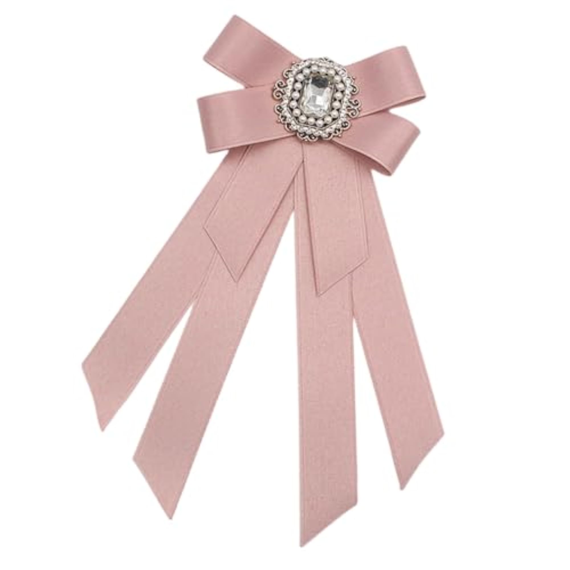Women Bow Tie Ribbon Brooch Pin, Collar Tie Accessory