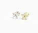 ONE PIECE 16g 1.2mm 316L surgical stainless steel CZ Flower Stud Earring Nickel Free Lead Free