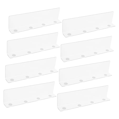 Parliky 8Pcs Adjustable Acrylic Shelf Dividers for Closet Organization Transparent Shelf Separators for Clothes Shoes Towels and Books for Home and Office Storage