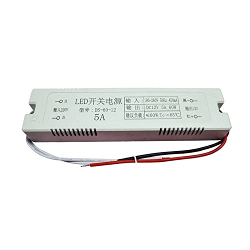 Transformateur LED 12V 60W tension constante avec interrupteur 5A externe