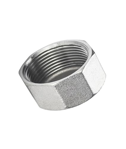 Bouchon de tube hexagonal en inox 316 raccord à dent interne fileté G3/4 mat