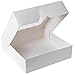 ONE MORE 9inch White Cookie Bakery Boxes,Large Pie Boxes with PVC Window Natural Disposable box 9x9x2.5,Pack of 12