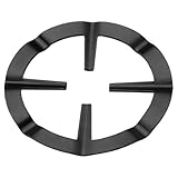 GARVALON Anillo para Estufa de Gas 13 CM Negro Soporte para Cafetera Italiana Resistente Hierro Fundido Rejilla Calefactora Accesorios Cocina Gas para Uso Doméstico y Profesional
