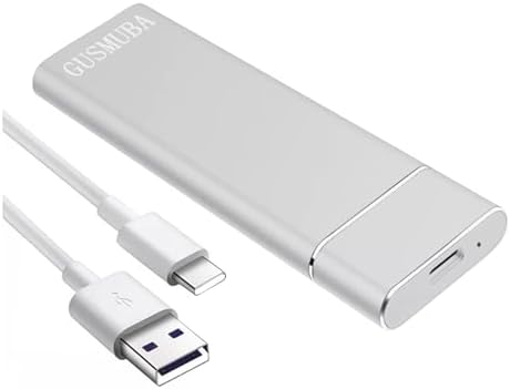 GUSMUBA External Hard Drive, 2TB Portable Hard Drive, USB 3.0 Data Cable/Type C, Data Storage, Slim External, Compatible with PC/Laptop/Mac os (2TB, Silver).