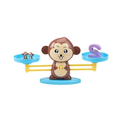 STOBOK Monkey Balance Math Game Counting Numbers Balance Scale leksak för pojkar flickor storlek m (engelska AFFE)