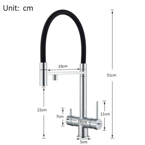 Robinet mitigeur noir et gris au design raffiné brosse dorée - 5