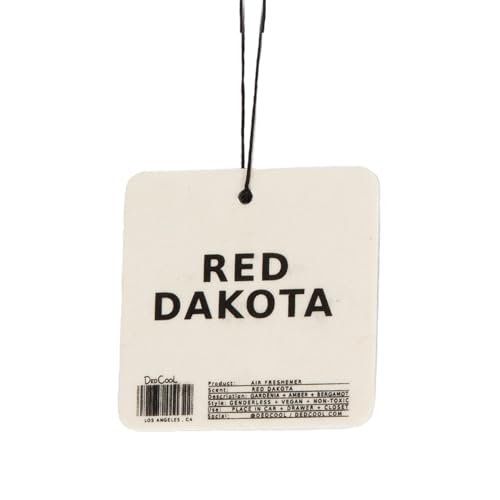 DedCool Air Freshener | Red Dakota | Hanging Odor Eliminator for Cars, Closets & Drawers | Clementine, Gardenia, Woods, Amber & Wild Berries | Vegan, Non-Toxic, Cruelty-Free