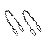 2 Pezzi Catena per Sedia Sospesa in Acciaio Inox Nera per Altalena | Amaca e Dondolo, Antiruggine e Resistente All'usura, Installazione Semplice, Uso Indoor e Playground