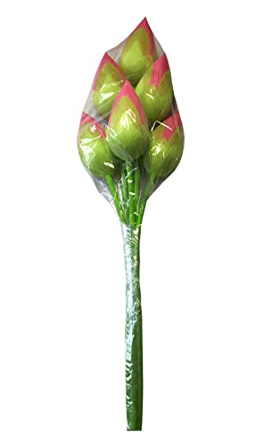Thai Artificial Lotus Bud Bouquet Bunch 6 Pcs #TOP2