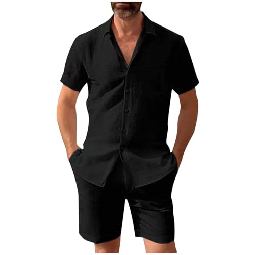 Tenue d'été homme en lin de coupe droite style baggy confortable