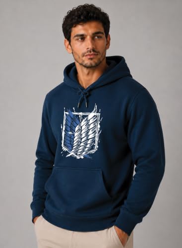 Image of ADRO Mens Abstract Graphic Hoodie | 320 GSM Cotton Poly Fleece | Regular Fit Contemporary Artistic Sweatshirt for Winter & Streetwear