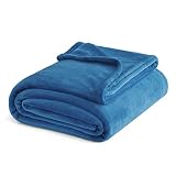 Bedsure Plaid Polaire 220x240 Couverture - Couvre Lit 2 Personnes Bleu Méditerranéen, Jete de Canape Grande Taille, Plaid Canapé Flanelle Doux et Chaude