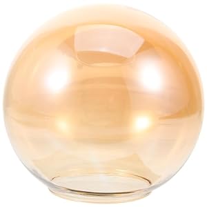 Cabilock Globe Glass Lamp Shade Replacement for Pendant Light Decorative Dome Shape Lampshade 5.12 Inch Glass Cover for Wall Sconce Chandelier Indoor Lighting