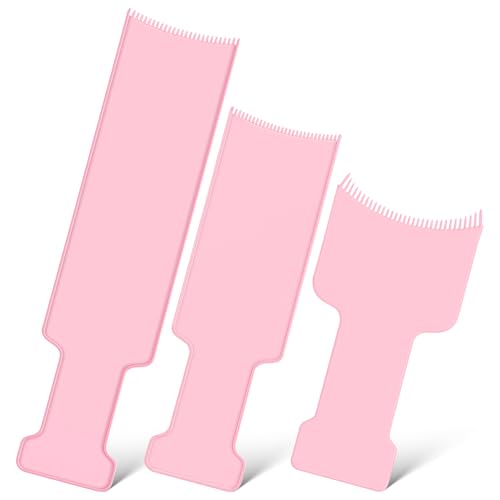 Cabilock Kit De Balayage 3 Pièces Planches à Surbrillance Petites, Moyennes Et Grandes, Peignes à Mèches En Plastique, Design Incurvé, Coloration Capillaire Professionnelle Pour Salon Et Usage Maison
