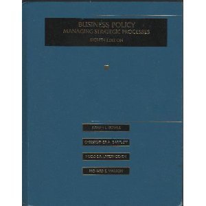 Hardcover Business Policy: Managing Strategic Processes Book