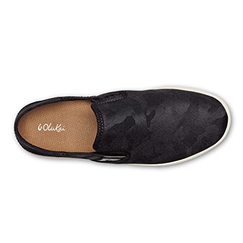 Olukai Women's Pehuea Pa'i Slip-On Sneakers, Lightweight Shoes, All-Day Comfort, Breathable Mesh Design, Lava Rock/Ke Au Camo, 7 #TOP1