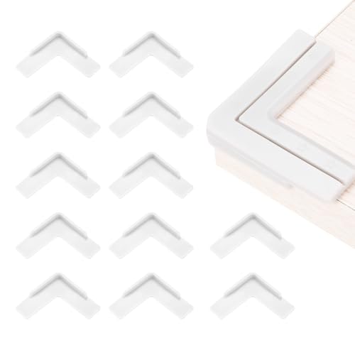 Image of uxcell Corner Protectors, 12 Pcs Table Corner Protectors, Furniture Corner Guard and Edges Safety Bumpers for Table Edges and Sharp Corners (Star-Shaped, White)