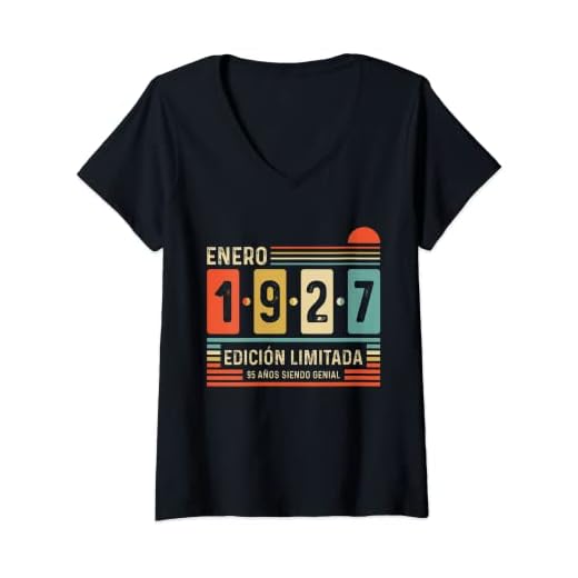 Mujer 95 Años Enero 1927 Leyenda Regalo 95 Cumpleaños Camiseta Cuello V