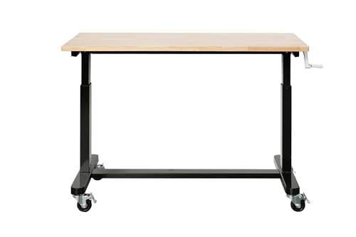SafeRacks Adjustable Hardwood Workbench (Crank-Handle)
