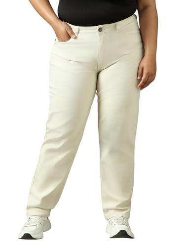 Image of High Star Women Washed Cotton Mom Fit High- Rise Jeans 49