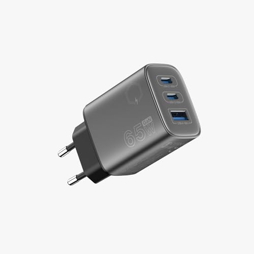 Chargeur GaN 65W anti surchauffe pour recharger simultanément ordinateur portable et smartphone