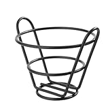 HENDI Pommeshalter, Pommestütenhalter, Pommesständer, Pommeskorb, snack-korb, ⌀115x(H)100mm, Mattschwarz