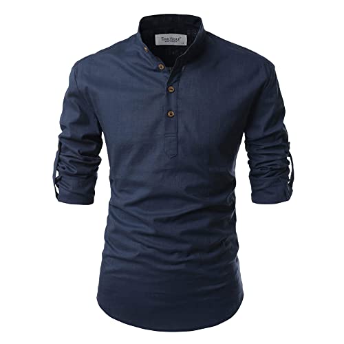 Image of Men's Full Sleeve Beige Color Cotton Blend Spread Slim Fit Shirt Style Kurta for Men and Boys