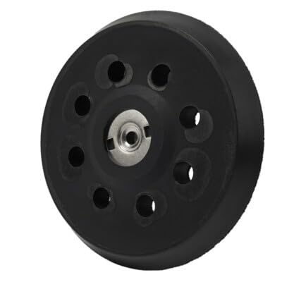 Frawacy Plateau de ponçage 125 mm 8 trous de rechange pour Metabo SXE 325 Intec 425 Turbotec 631220000 Noir