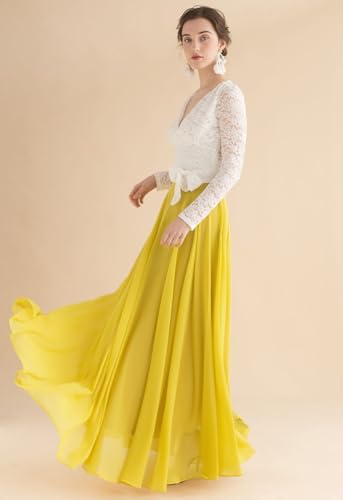 Image of Women's Full Length Georgette Long Skirt- Lehenga with 8 Meters Maxi Flare