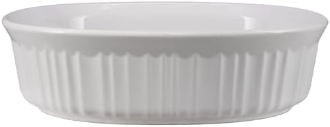 CorningWare FS12 1.5qt/1.4L French White Oval Ceramic Casserole Bakeware Dish - Thumbnail 2
