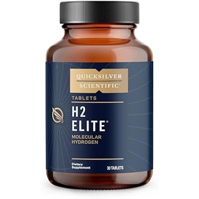 Quicksilver Scientific H2 Elite - Molecular Hydrogen for Energy + Metabolism Support, Water Tablets Perfect for Open Containers - Magnesium Malate Drink Additive (30 Molecular Hydrogen Tablets)