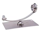 Bricolemar Jamonero Profesional Don Benito, Acero Inoxidable, Base Grande 6mm, Giratorio y Rotatorio 360°, Metalico