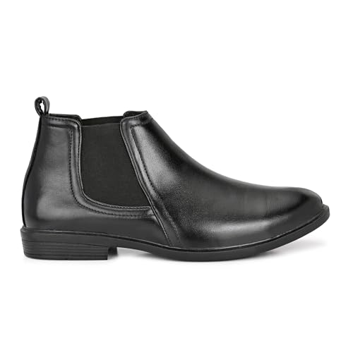 Image of Amico Men's Slip On Fashion Chelsea Boots | High Tops, Soft Cushioned Insole, Comfortable Fit, Trendy, Stylish Boots