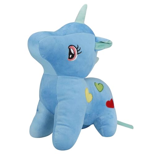 Image of DearJoy Baby Unicorn Soft Toy and Plush Toy Blue - 32cm