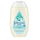 Johnson's CottonTouch Newborn Baby Face and Body Lotion, Hypoallergenic and Paraben-Free Moisturization for Sensitive Skin, Made with Real Cotton, 13.6 fl. oz