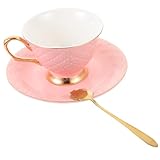 SOLUSTRE 1Satz Keramik Kaffeetasse Mit Untertasse Im Europäischen Eleganter Trinkbecher Für Zuhause Büro Für Tee Milch Und Heiße Stilvolles Design
