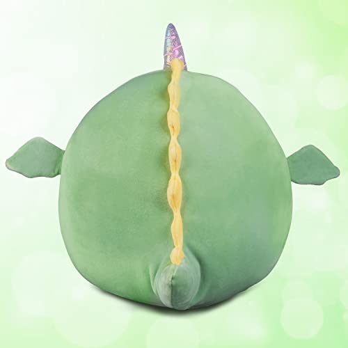 Marsjoy 8" Green Unicorn Dinosaur Plush Pillow Toy Squishy Unicorn Stuffed Animal Plushie Unicorn Pillow Cute Unicorn Huggable Toy Kawaii Soft Cushion For Girl Kid Children's Day Birthdays Christmas #TOP2