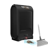 EyeVac Pro Touchless Vacuum Automatic Dustpan - Ultra Fast & Powerful - Great for Sweeping Salon Pet Hair Food Dirt Kitchen, Corded Canister Vacuum, Bagless, Automatic Sensors, 1400 Watt (Black)