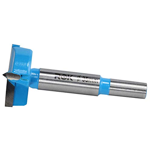 Rok Hardware 35Mm Hinge Boring Forstner Drill Bit, Blue Rokbb35Blue #TOP1